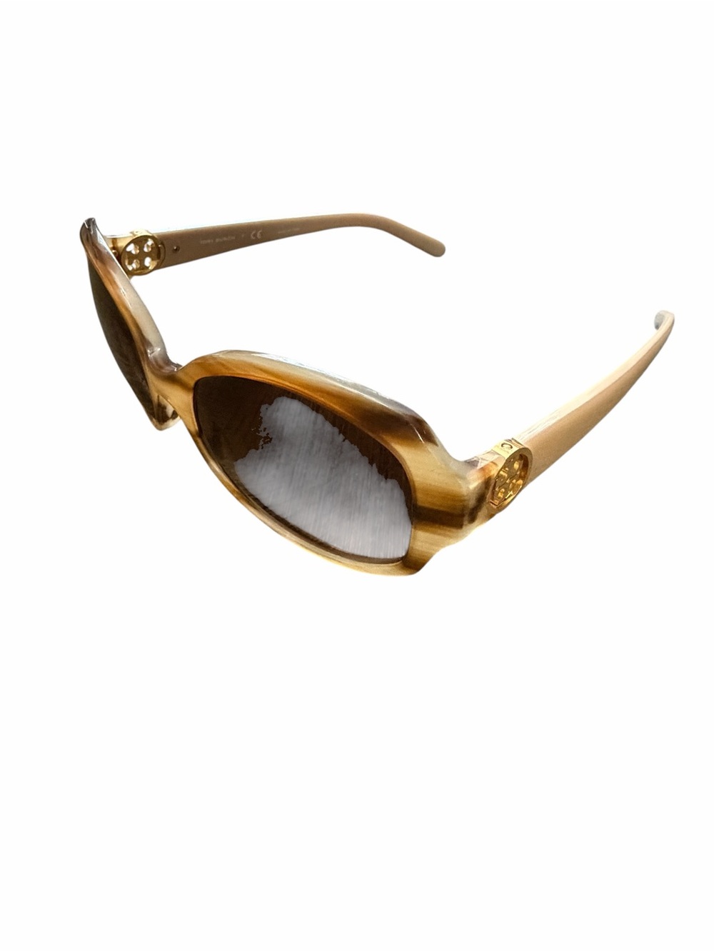 Tory Burch Round Honey Tortoiseshell Brown and Beige Women's Sunglasses